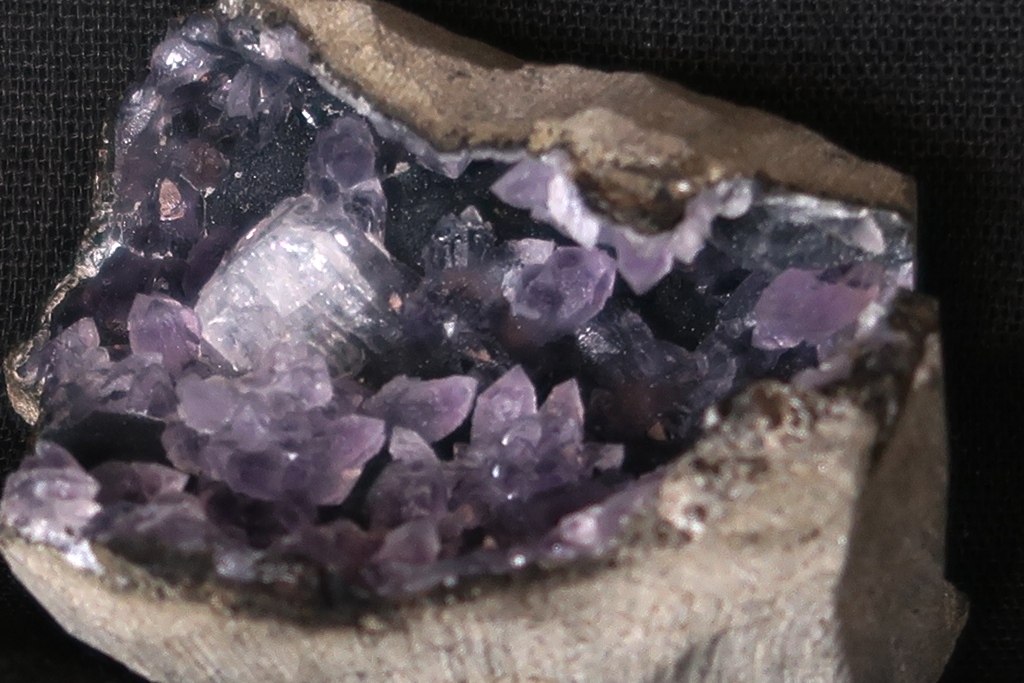 Amethyst On Heulandite