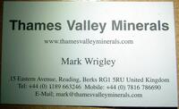 Diaries/Catalogues/Documents/Letters: Thames Valley Minerals