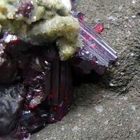 Proustite With Native Silver