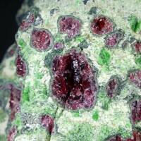 Pyrope & Chromian Diopside With Forsterite & Kelyphite