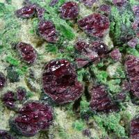 Pyrope & Kelyphite With Chromian Diopside In Forsterite