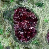 Pyrope & Kelyphite With Chromian Diopside In Forsterite