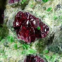 Pyrope & Kelyphite With Chromian Diopside In Forsterite