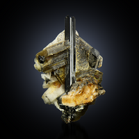 Schorl With Mica On Albite