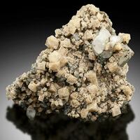 K Feldspar Var Adularia Calcite & Hematite