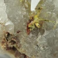 Gold With Aikinite & Bismutite Psm Aikinite