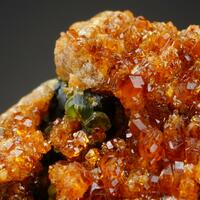 Grossular Var Hessonite & Clinochlore