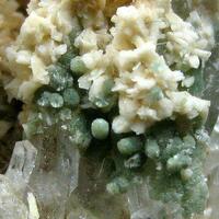 Pumpellyite-(Mg) & Albite On Quartz