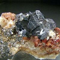 Galena On Pyrosmalite-(Mn)