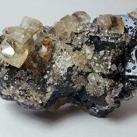 Calcite On Fluorite