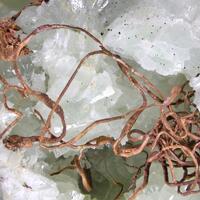 Native Copper On Prehnite