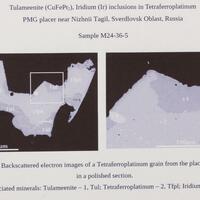 Tulameenite & Iridium In Tetraferroplatinum