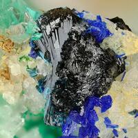 Clinoclase Azurite & Bariopharmacosiderite