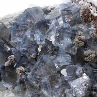 Fluorite With Siderite & Calcite