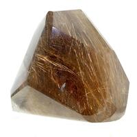 Quartz With Rutile Inclusions - Polished Freeform