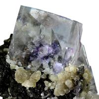 Fluorite With Stannite Chalcopyrite & Quartz