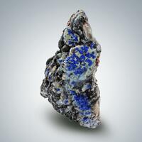 Azurite On Selenite