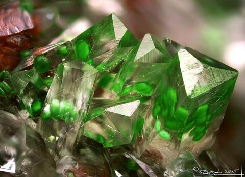 Mineral Images Only: Conichalcite In Calcite