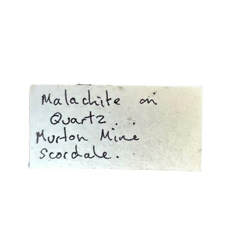 Label Images - only: Malachite & Galena On Quartz