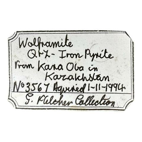 Label Images - only: Quartz With Wolframite & Pyrite