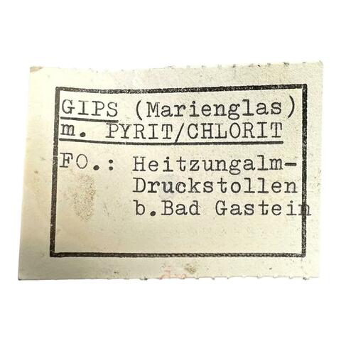 Label Images - only: Gypsum
