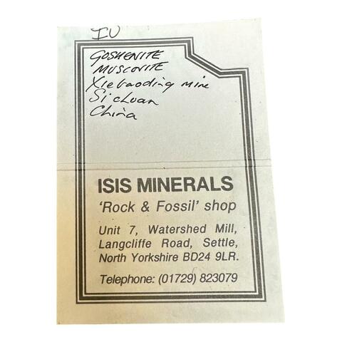 Label Images - only: Goshenite & Muscovite