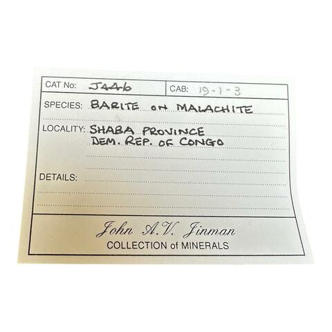 Label Images - only: Baryte & Malachite