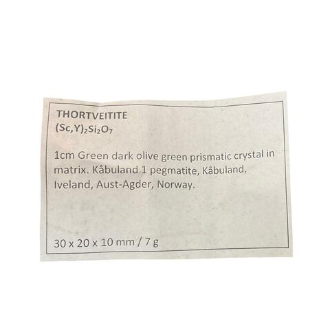 Label Images - only: Thortveitite