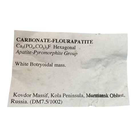 Label Images - only: Carbonate-rich Fluorapatite