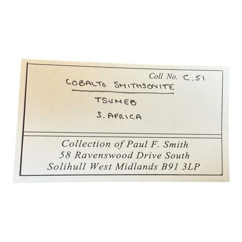 Label Images - only: Cobaltoan Smithsonite