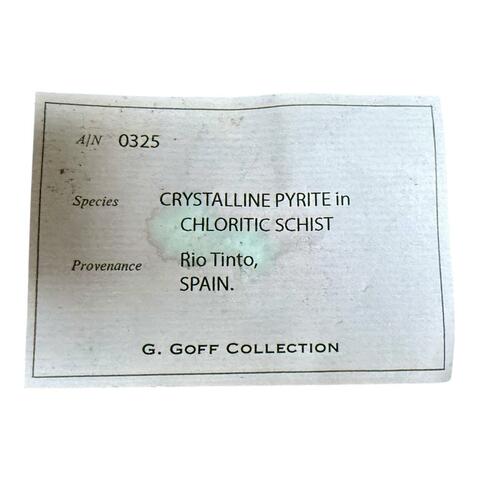 Label Images - only: Pyrite Chalcopyrite & Chlorite Schist