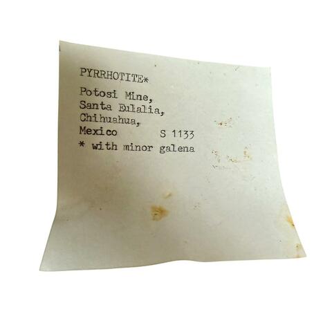 Label Images - only: Pyrrhotite & Galena