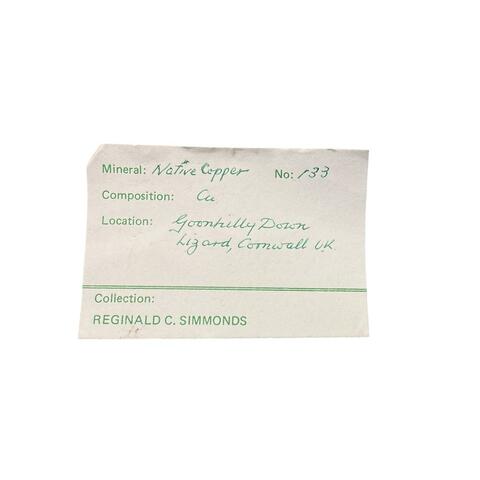 Label Images - only: Native Copper Cuprite & Chrysocolla