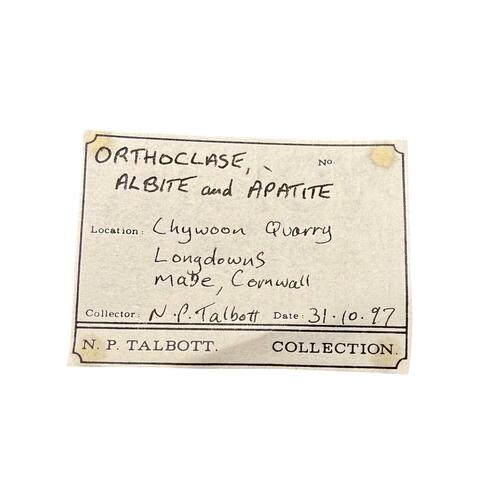 Label Images - only: Fluorapatite With Orthoclase Albite & Quartz