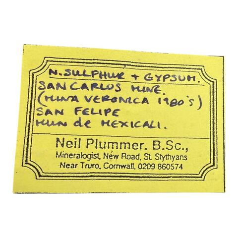 Label Images - only: Native Sulphur & Gypsum