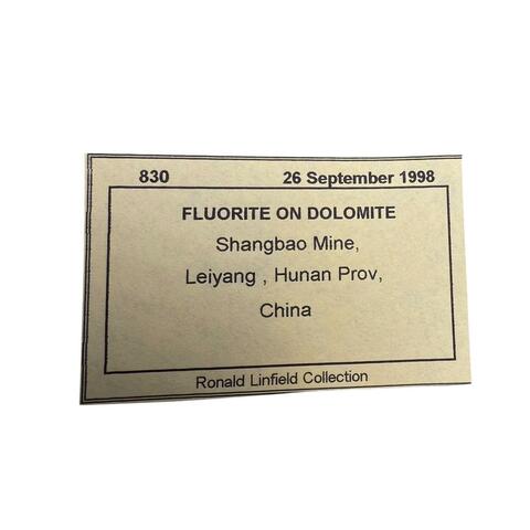 Label Images - only: Fluorite & Dolomite