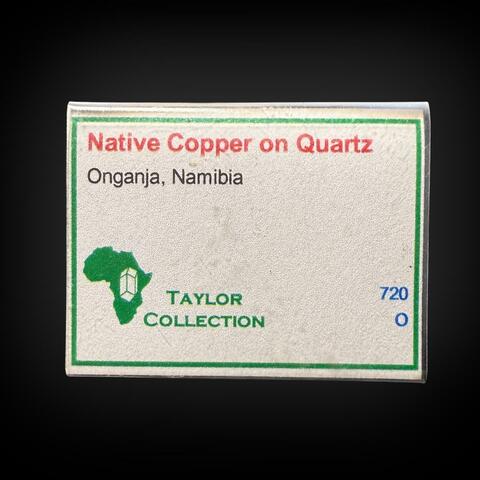 Label Images - only: Native Copper With Cuprite Malachite & Calcite