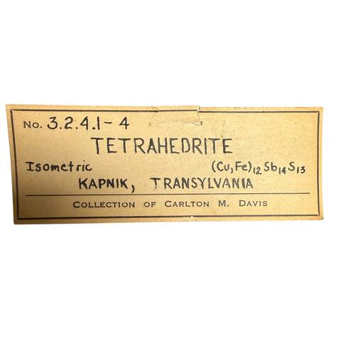 Label Images - only: Tetrahedrite & Siderite
