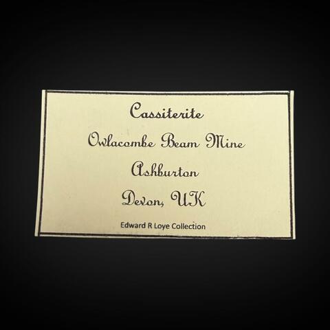 Label Images - only: Cassiterite