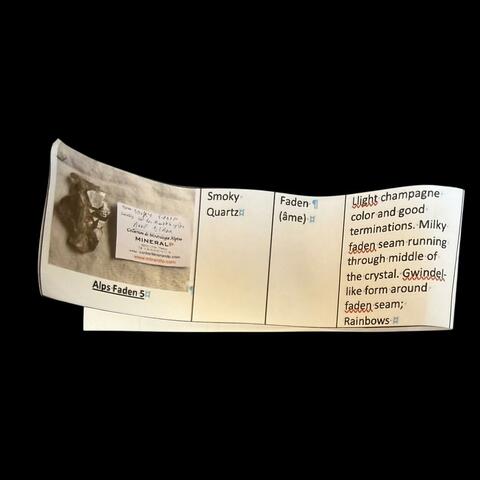 Label Images - only: Smoky Quartz Faden