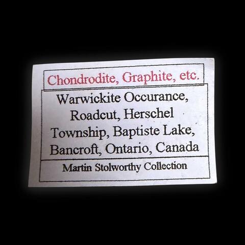 Label Images - only: Warwickite Spinel & Biotite