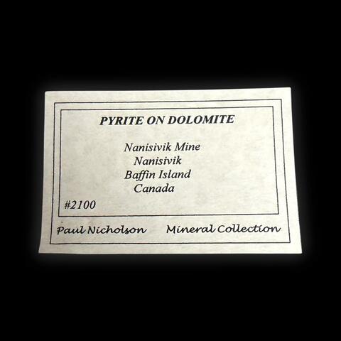 Label Images - only: Pyrite On Dolomite