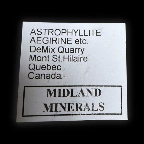 Label Images - only: Astrophyllite & Aegirine