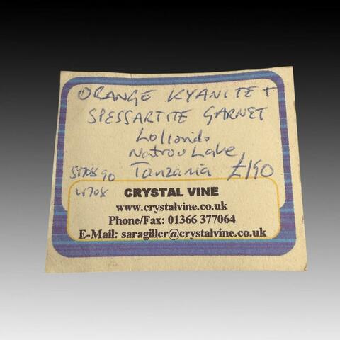 Label Images - only: Spessartine On Kyanite
