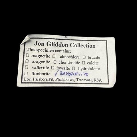Label Images - only: Baddeleyite
