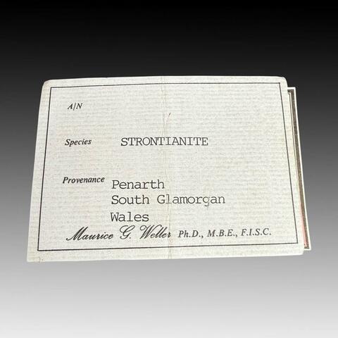 Label Images - only: Strontianite On Calcite