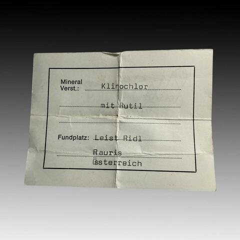 Label Images - only: Clinochlore & Rutile