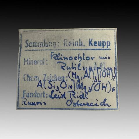 Label Images - only: Clinochlore & Rutile