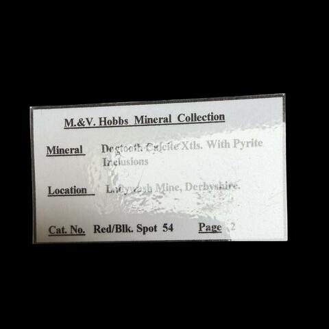 Label Images - only: Calcite With Pyrite Inclusions