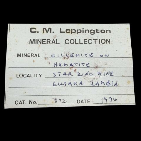 Label Images - only: Willemite On Hematite